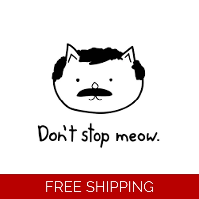 Don't stop meow. Cat die cut vinyl decal